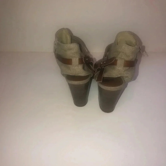 Jelly pop brown & beige block heel shoes - Picture 4 of 5